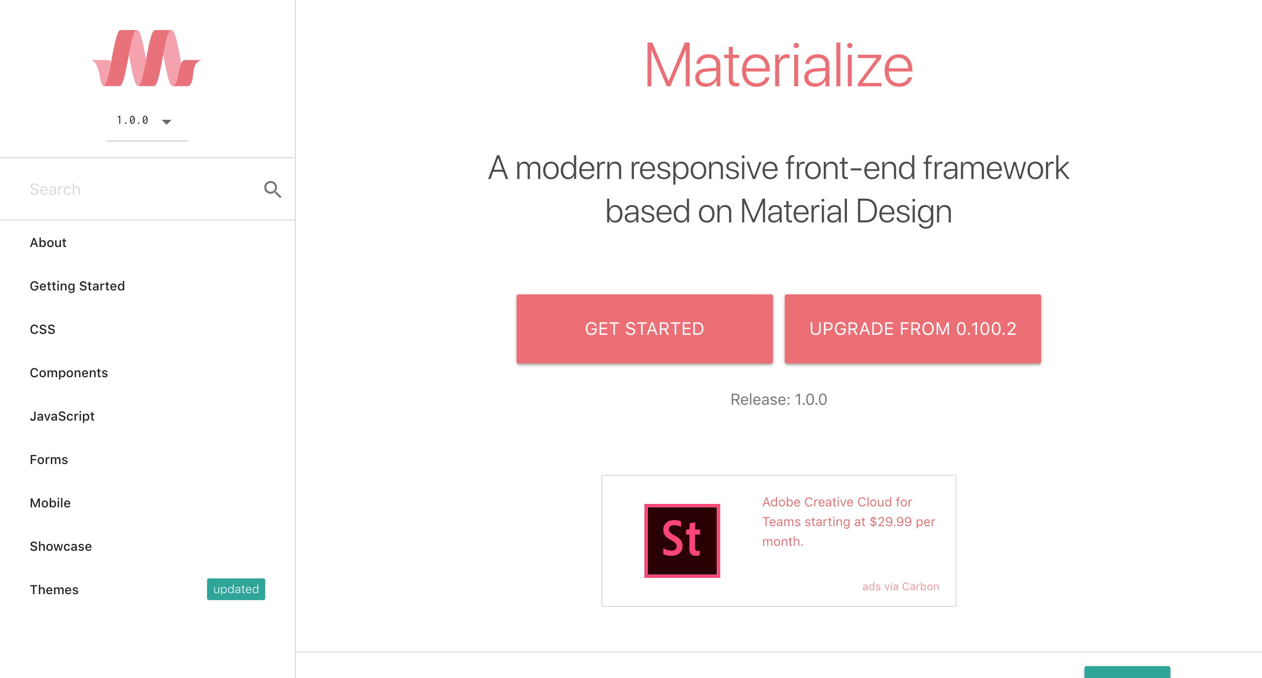 Material CSS - Front-end Framework