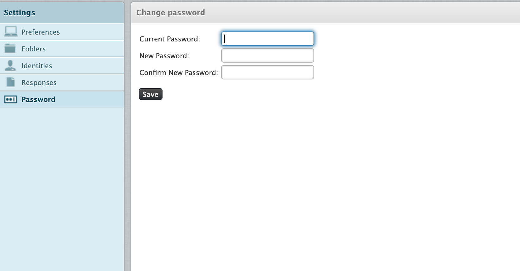 Change Password Screen  Roundcube  Lovely Mail