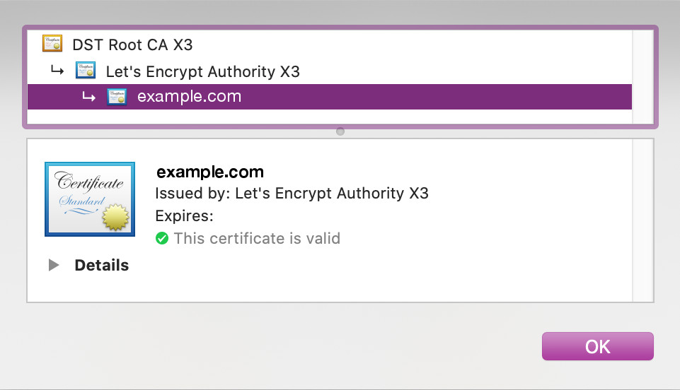 Letsencrypt certificate check
